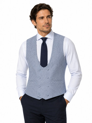 Powder blue double breasted - powder,