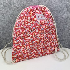 Cath Kidston London Floral Print Drawstring Bag Red Cotton 110120 Womens Girls