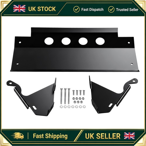 Matt black steering sump guard - black,