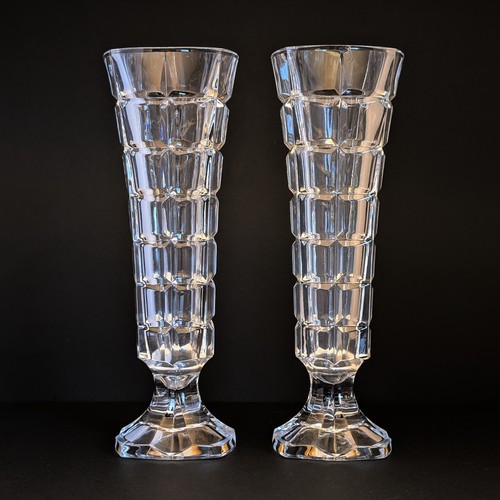 Pair vintage clear lead - vintage,