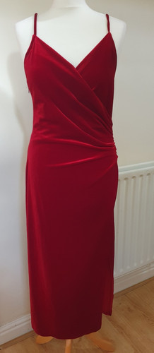 Zara long red velvet - zara, feel