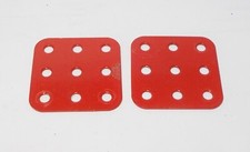 2 x Meccano  Flat Plate 3x3