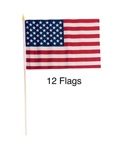 Pcs american flags - 12,