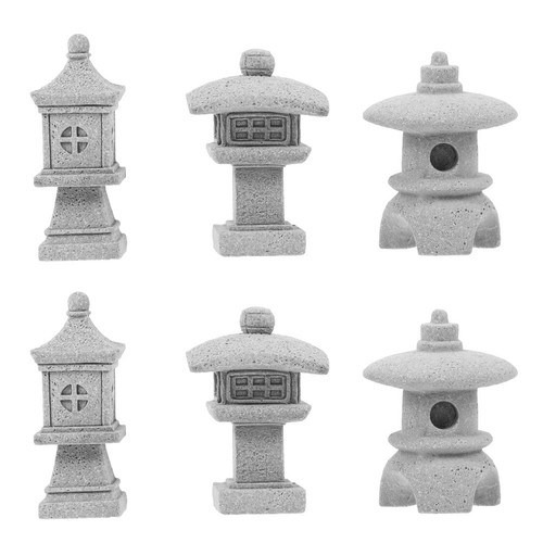 Sandstone mini pagoda statues - sandstone,