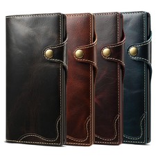 Genuine Leather Folding Case Card Holder for Samsung Galaxy Note 10 /10+ Plus 5G
