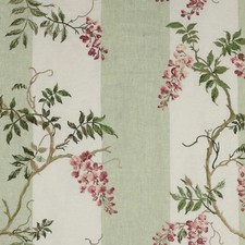 Colefax and Fowler Alderney Stripe In Pink/Green Fabric Remnants