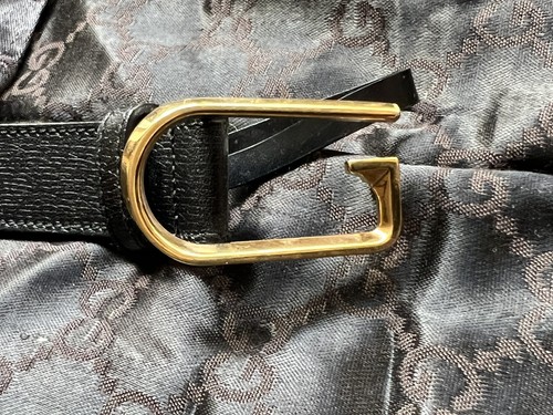 Gucci gold buckle black - gold,