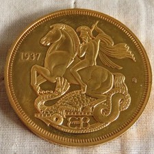 EDWARD VIII 1937 GOLD PLATED
