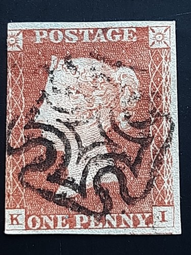 Red penny 1841 with - penny,