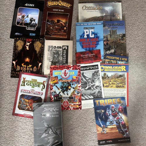 Vintage game manuals - pc,