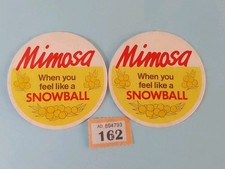 Vintage Beer Mats  X2  Mimosa