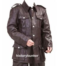 WW2 German  officers M36 tunic in brown leather - MADE TO YOUR SIZES