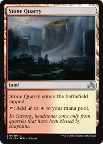 Stone quarry shadows over - stone,