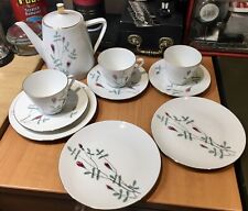 Vintage Art Deco Seltmann Weiden Bavaria Teaset "Monika" Rose Pattern 11 Pieces