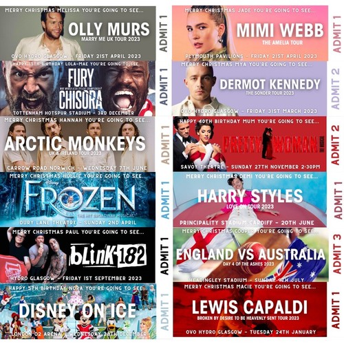Personalised concert ticket - personalised,