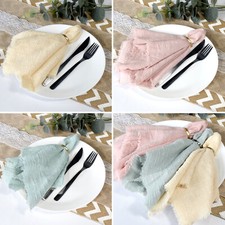 1-6pcs Cotton Napkins Table