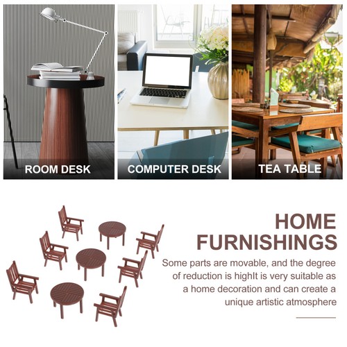 Sets brown mini table chair - 3,