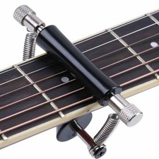 Guitar Sliding Capo Adjustable Rolling Capo Clip Clamp for Mandolin Practice