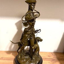 Bronze Dogs Sculpture Hunter