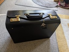 Pilot's Case Black Leather