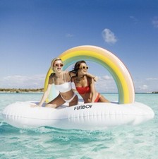 FUNBOY Giant Inflatable Luxury Rainbow Cloud Island