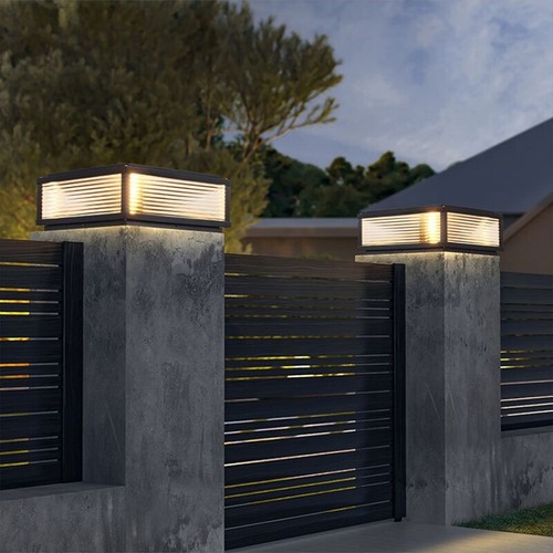 Yard pillar light garden gate - yard,