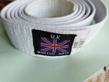 Martial Arts Judo Karate Jiu Jitsu Kickboxing Grading Belt White Size 3/160cm