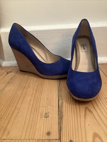 Ladies clark blue suede - ladies, clark’s