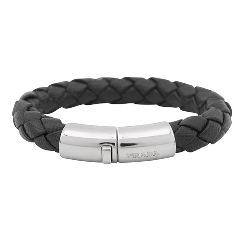 Prada bracelet leather black - prada,