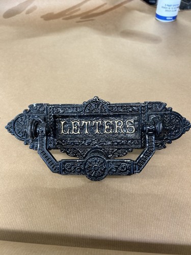 Antique door knocker letterbox - antique,