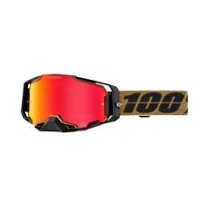 100% Armega Glory HIPER Red Mirror Lens Goggles - Dirt Bike Motocross Goggles