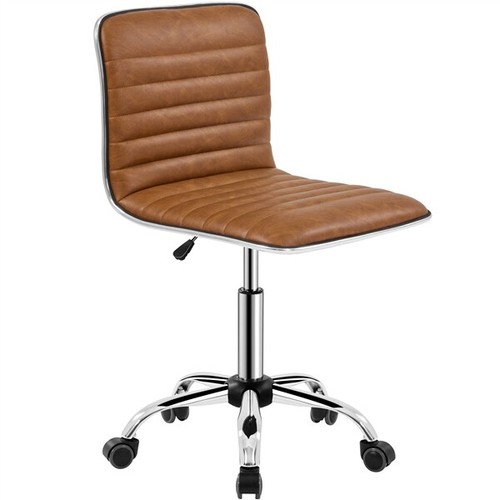 Leather armless swivel - armless, task
