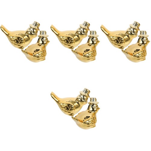 Golden ceramic bird statue - bird,