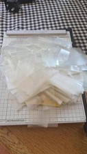 100 Hawid Pockets (stamp mounts) clear backing, mixed sizes.  See details!