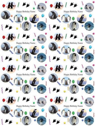 Penguins personalised birthday - penguins,