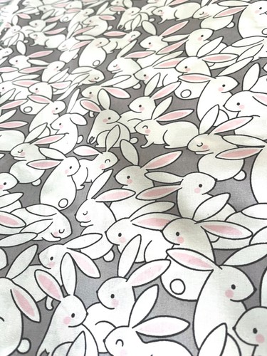 Bunny rabbit print cotton - bunny,