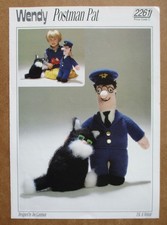 Wendy DK/Mohair Knitting Pattern 2261: Knitted Toys: Postman Pat & Jess the Cat
