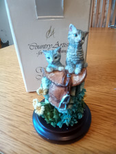 NEW IN BOX. Country Artists Two Kittens & Horse saddle.