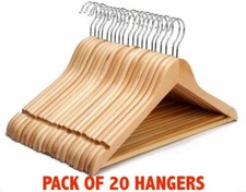 20 WOODEN COAT HANGERS SUIT