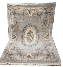 Quality Chinese handmade wool room size rug in light grey 12 x 9 ft