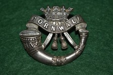 The Duke Of Cornwall's Light Infantry Officer's Silver Cap badge