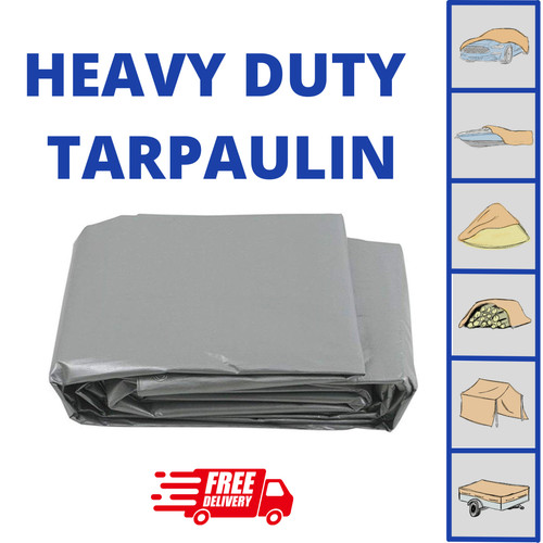 Silver heavy duty tarpaulin - heavy,