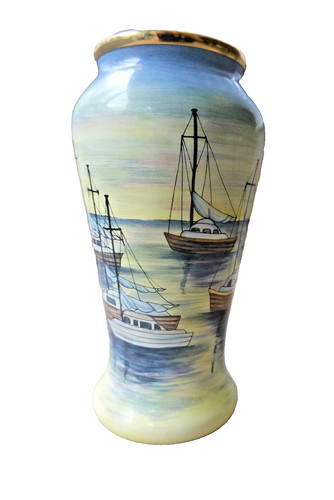 Moorcroft enamels vase sail - moorcroft,
