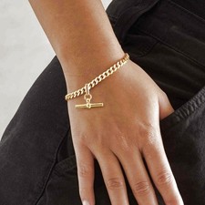 T-bar Pendant Charm Bracelet