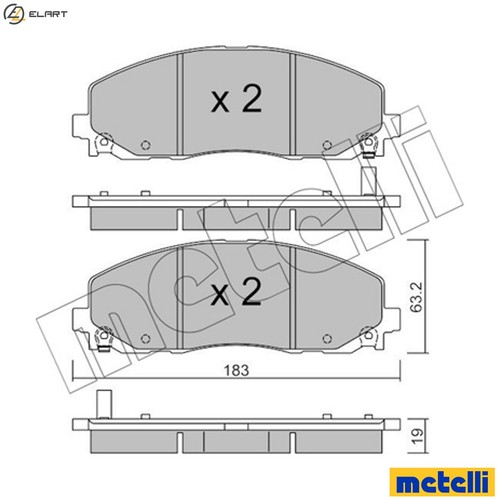 Brake pad set disc - pad,