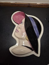 Beautiful Vintage Art Deco Pottery Wall Mask