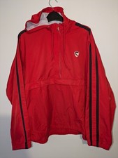 Vintage Nike Windbreaker Jacket Womens XL 16-18 Pullover Red Hooded 1/2 Zip