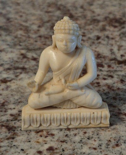 Vintage faux ivory sitting - vintage,