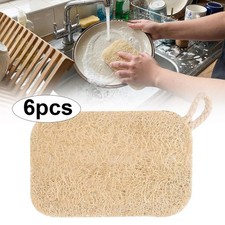 6X Natural Loofah Sponges