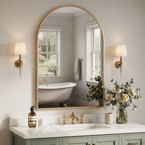 Versatile arched wall mirror - arched,